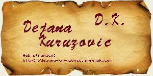 Dejana Kuruzović vizit kartica